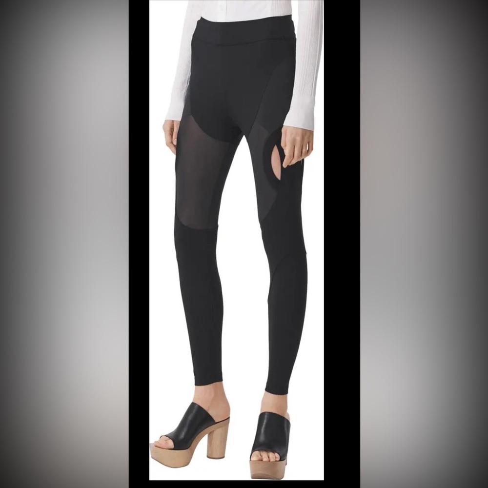 Burberry Kayla Cutout Mixed Media Leggings